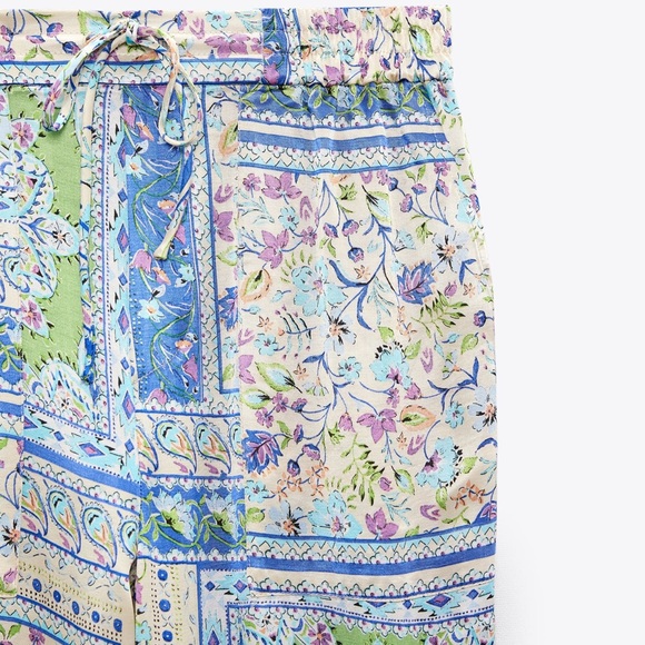NWT Zara High Waist Printed Pants Size Small - Picture 4 of 5
